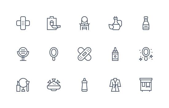 15 Icons for Dressing in Regular Line Format Organized Pack for Project Assets vector