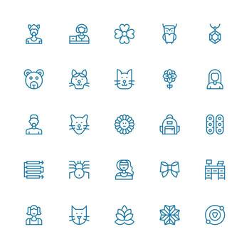 25 Medium Stroke Outline Vectors for Linear Theme Essential Icons for Rapid UI Building