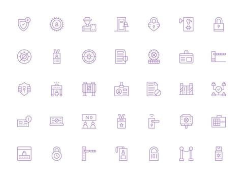 35 ligero línea vectores para acceso controlar tema escalable íconos para todas temas