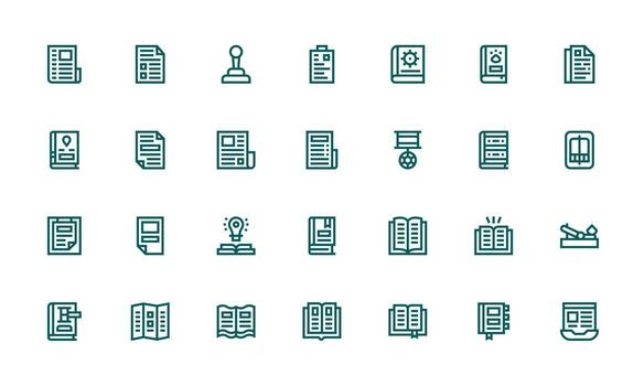 28 Bold Line Vectors for Manual Theme Fully Editable Icon Set for Web