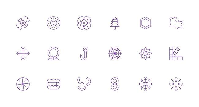 gráfico elemento conjunto con 18 mínimo línea íconos listo para la interfaz de usuario icono colección vector