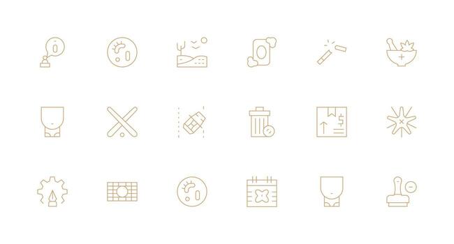 18 Minimal Line Designs for Void Icons Well-Structured Icons for Creative Use vector