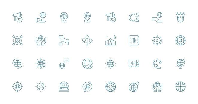 32 íconos para superar a en Delgado línea formato lleno icono biblioteca para ui diseñadores vector