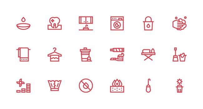 18 Strong Stroke Line Style Icons from Clean Collection Neatly Designed Icons for Web Platforms vector