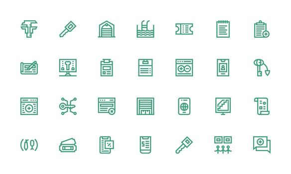 Entry featuring 28 Icons in Bold Line Design Balanced Icon Set for Functional Design vector
