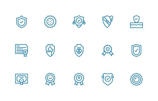 Reliable including 15 Regular Line Illustrations Quick Access Icons for UI Development vector