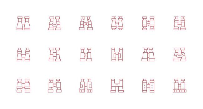 18 Minimal Line Vectors for Spotting Scope Theme Pixel Perfect Icons for Modern Apps
