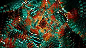 3d vj slinga en färgrik abstrakt bild av en blomma video