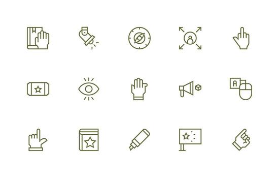 15 Regular Line Designs for Highlight Icons Icons Built for Visual Consistency Pack vector