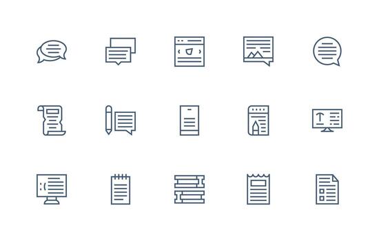 párrafo incluso 15 regular línea ilustraciones personalizable icono serie para móvil pantallas vector