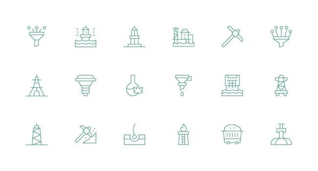 Extraction including 18 Minimal Line Illustrations Flexible Icon System for Web Interfaces vector
