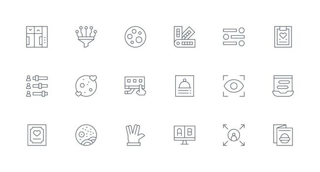 mínimo línea estilo selección íconos con 18 vectores bien estructurado íconos para creativo utilizar
