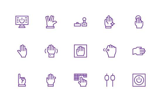 15 Activate Icons in Regular Line Aesthetic Clear and Concise Icon Set Collection vector