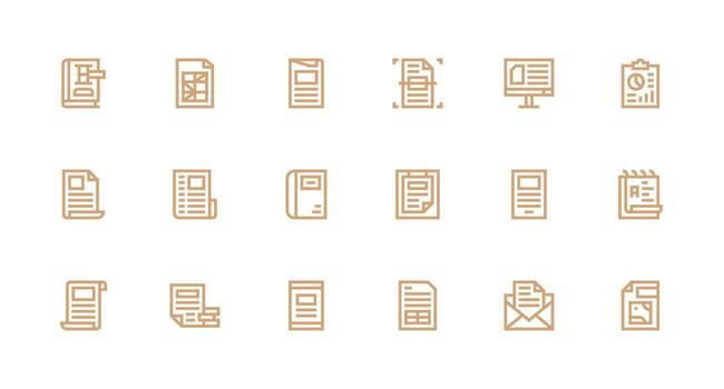 18 fuerte carrera línea diseños para sobresalir íconos interfaz icono colección vector