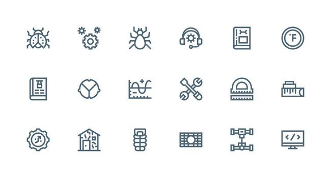 fuerte carrera línea íconos desde técnico conjunto con 18 vectores personalizable icono serie para móvil pantallas