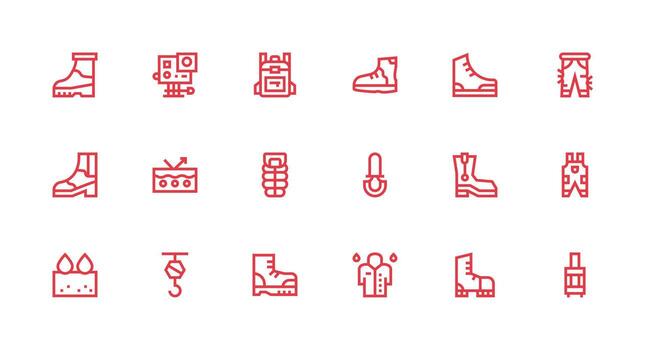 Durable featuring 18 Icons in Strong Stroke Line Design High-Resolution Icons for Any Platform vector