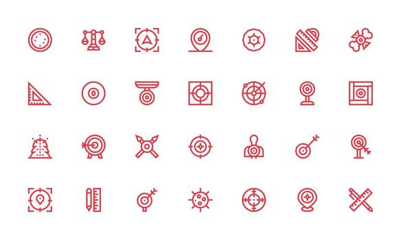 Bold Line Icons from Accuracy Set with 28 Vectors Dashboard Icon Series