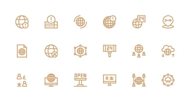 Accessibility featuring 18 Icons in Strong Stroke Line Design Theme-Based Icon Pack vector