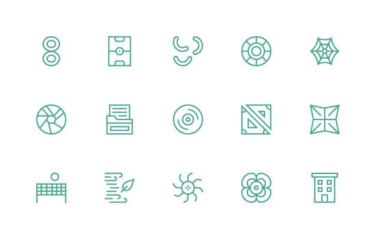 15 Regular Line Style Icons from Lines Collection High-Resolution Icons for Any Platform vector