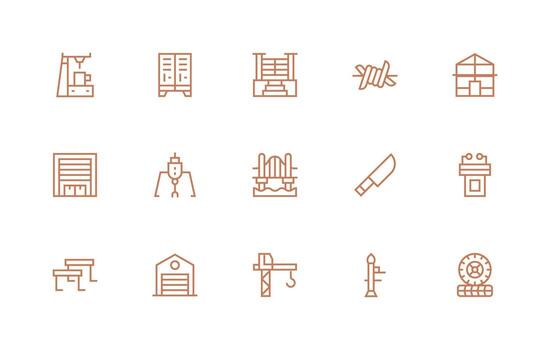 Regular Line Icons from Steel Set with 15 Vectors Scalable Icons for All Themes