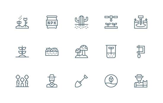 suelo diseño íconos presentando 15 en regular línea estilo interfaz íconos para diario utilizar vector