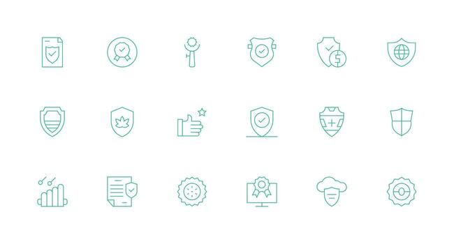 18 Minimal Line Designs for Reliable Icons Scalable Icons for Cross-Platform Interfaces vector