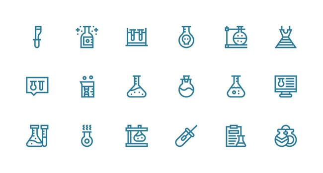 18 fuerte carrera línea íconos para cubilete gráficos simplificado icono paquete para visual herramientas vector