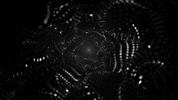 3d visual lazo resumen negro y blanco resumen antecedentes con un negro agujero video