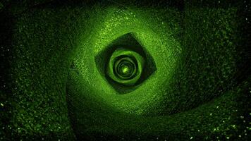 vj slinga 3d visuell tunnel grön abstrakt bakgrund video