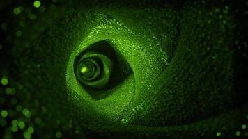 vj slinga 3d visuell tunnel grön abstrakt bakgrund rörelse video