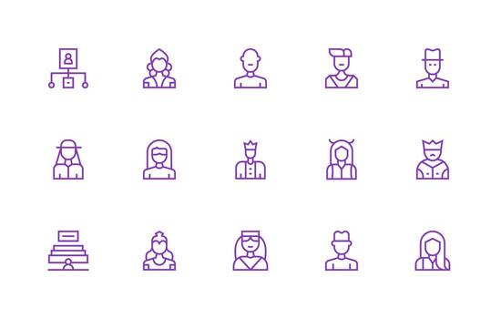 15 Regular Line Vectors for Administrator Theme Basic Icon Series
