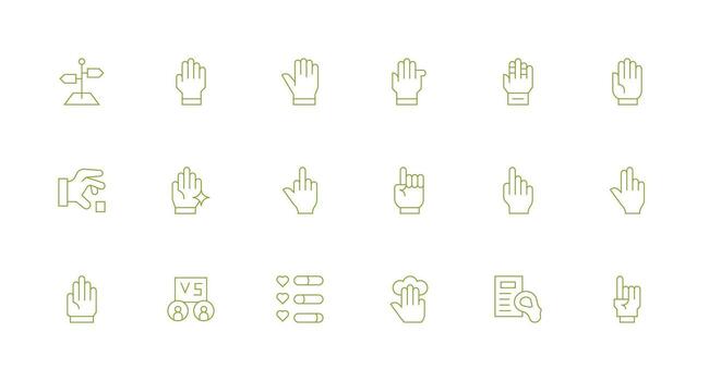 18 Icons for Choose in Minimal Line Format Icon Collection Set vector