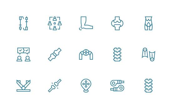 Regular Line Icons from Joint Set with 15 Vectors Reusable Icon Set