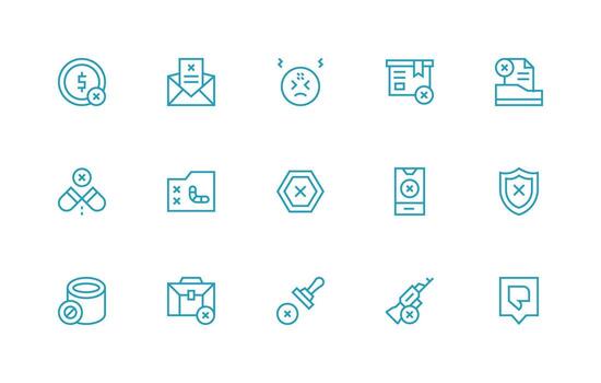 15 Regular Line Vectors for Invalid Theme Reliable Icons for All Interfaces