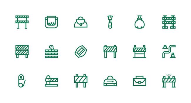 18 Icons for Closure in Strong Stroke Line Format Basic Icon Series vector