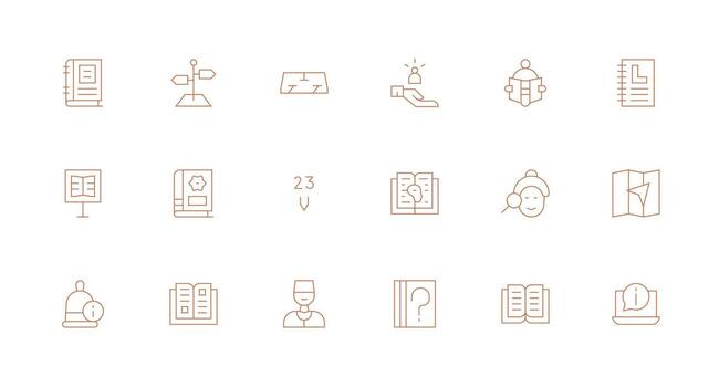 Minimal Line Style Guide Icons with 18 Vectors Reliable Icons for All Interfaces