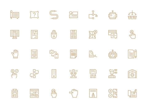 entrada incluso 35 regular limpiar línea ilustraciones usuario interfaz íconos para digital productos vector