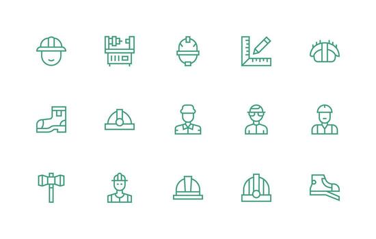 Regular Line Icons from Engineer Set with 15 Vectors Icon Set for Apps