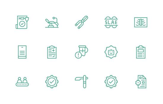 procedimiento visual paquete conteniendo 15 regular línea íconos profesional icono conjunto vector