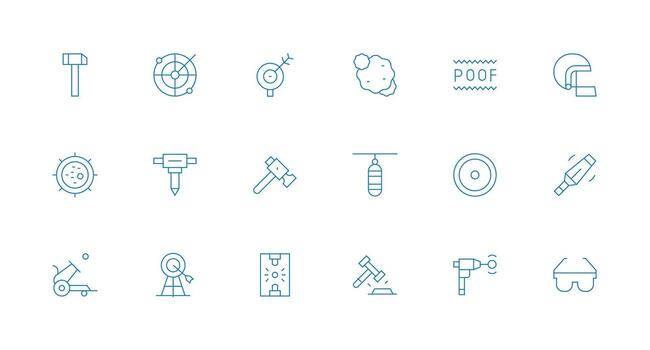 18 Minimal Line Vectors for Impact Theme Icon Set for Projects