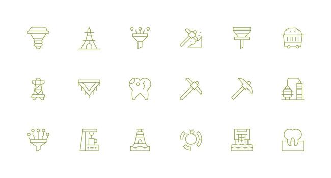 Minimal Line Icons from Extraction Set with 18 Vectors Versatile Icon Collection for Designers