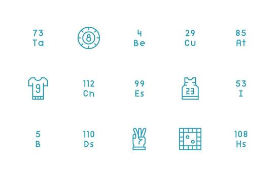 regular línea íconos desde número conjunto con 15 vectores línea icono colección