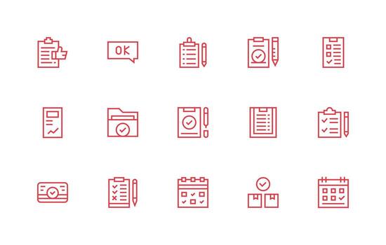 regular línea íconos desde garrapata conjunto con 15 vectores sencillo íconos para interfaz y wireframes
