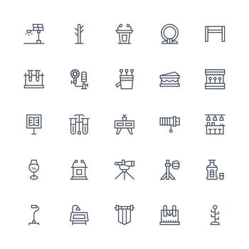 25 medio carrera contorno vectores para estar tema agudo íconos para presentaciones