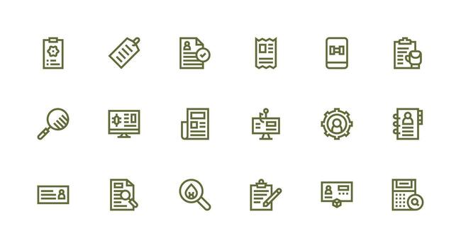 detalles conjunto con 18 fuerte carrera línea íconos web y aplicación icono paquete colección vector