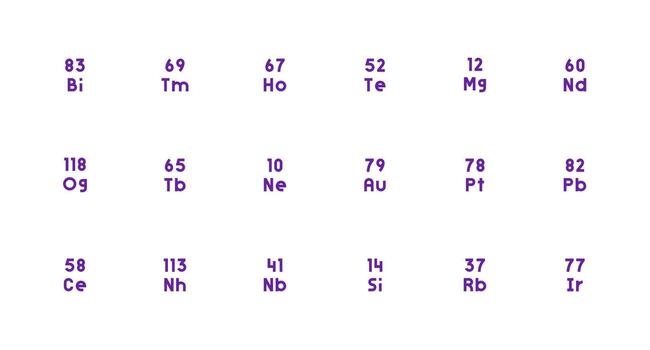 18 Strong Stroke Line Style Icons from Atomic Number Collection Interface Icon Collection vector