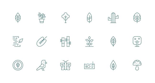 Ecology including 18 Minimal Line Illustrations Neatly Designed Icons for Web Platforms vector