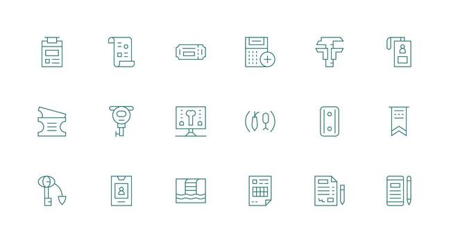 Entry featuring 18 Icons in Minimal Line Design User Interface Icons for Digital Products vector