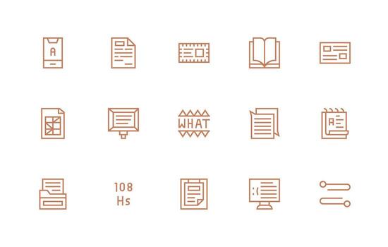 Text including 15 Regular Line Illustrations Line Icon Collection vector