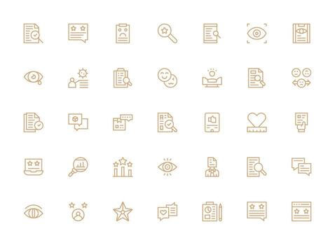 revisión visual paquete conteniendo 35 regular limpiar línea íconos pulcramente diseñado íconos para web plataformas vector